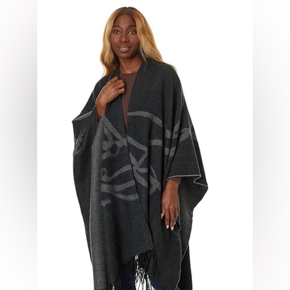 Lauren Ralph Lauren Equestrian Oversized Ruana OS New Poncho Wrap - Picture 1 of 7